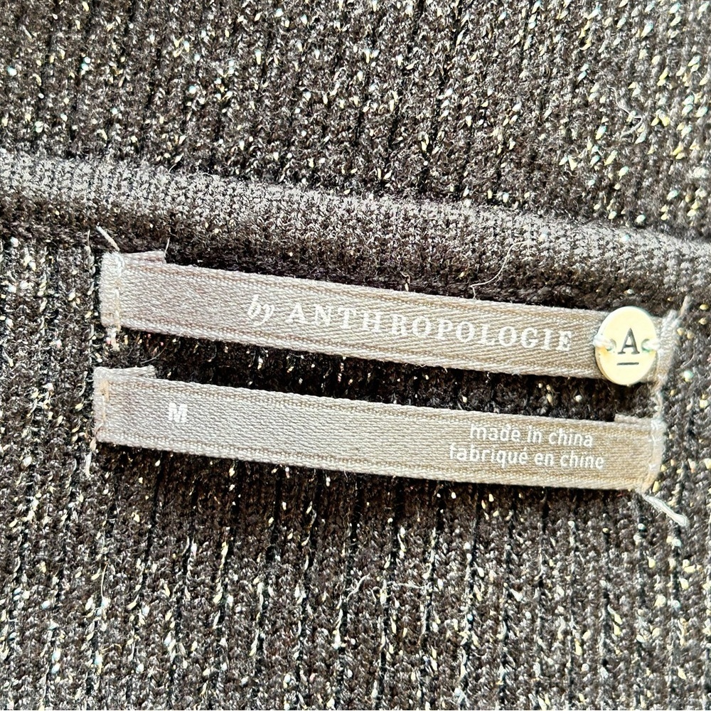 Anthropologie Black and Silver Knit Sweater - Picture 3 of 7
